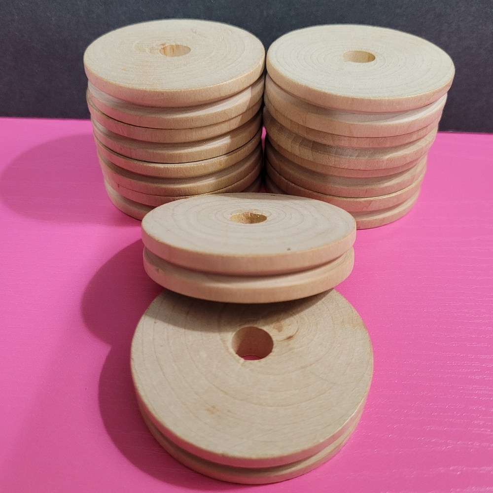 Natural Wood Toy Pulley Replacement Set Compatible Tinkertoy (0268)